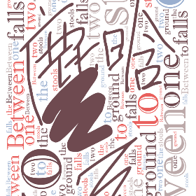 Word2art Wallpapers-Between two stools one falls to the ground