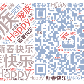Word2art Wallpapers-新春快乐 宠族 Happy