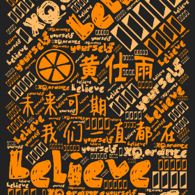 Word2art wallpaper-believe yourself !XQ.orange 未来加油 我们一直在