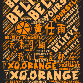Word2art wallpaper-believe yourself !XQ.orange