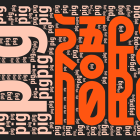 Word2art wallpaper-pig