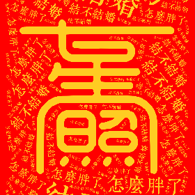 Word2art wallpaper-结不结婚 怎么胖了