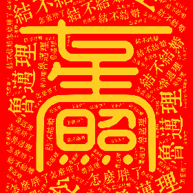 Word2art wallpaper-结不结婚 鲁迈理 怎么胖了