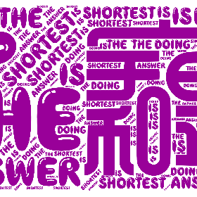 Word2art wallpaper-The shortest answer is doing