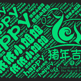 Word2art wallpaper-happy 依依小姐姐
