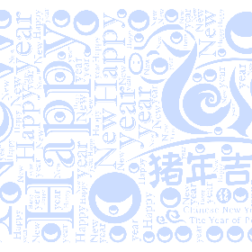 Word2art wallpaper-Happy New year .
