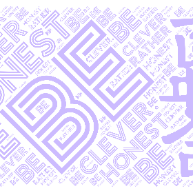 Word2art wallpaper-Be honest rather clever.