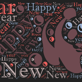 Word2art wallpaper-Happy New year .