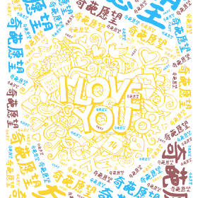 奇葩愿望-word2art poster