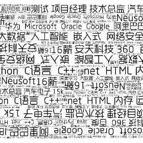 Java Python C语言 C++ .net HTML 内存 运行 深度学习 大数据 人工智能 嵌入式 网络安全 开发 运维 测试 项目经理 技术总监 汽车电子 15k 16薪 Neusoft 华为 Microsoft Oracle Google 阿里巴巴 IBM 浪潮 安天科技 360 百度-wordart poster