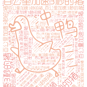 百公里加速3秒的猪-wordart poster