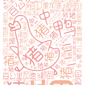 百公里加速3秒的 猪-wordart poster