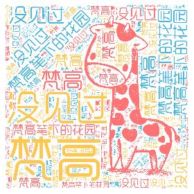 没见过 梵高笔下的花园 梵高-wordart poster