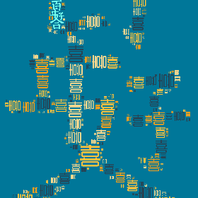 喜-wordart poster