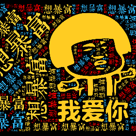 想暴富-wordart poster