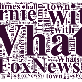 Whats with @FoxNews?: Trump fumes after Bernie Sanders town hall-word2art poster