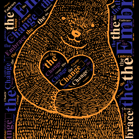 Embrace the Change!-word2art poster